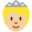 person with crown, medium-light skin tone